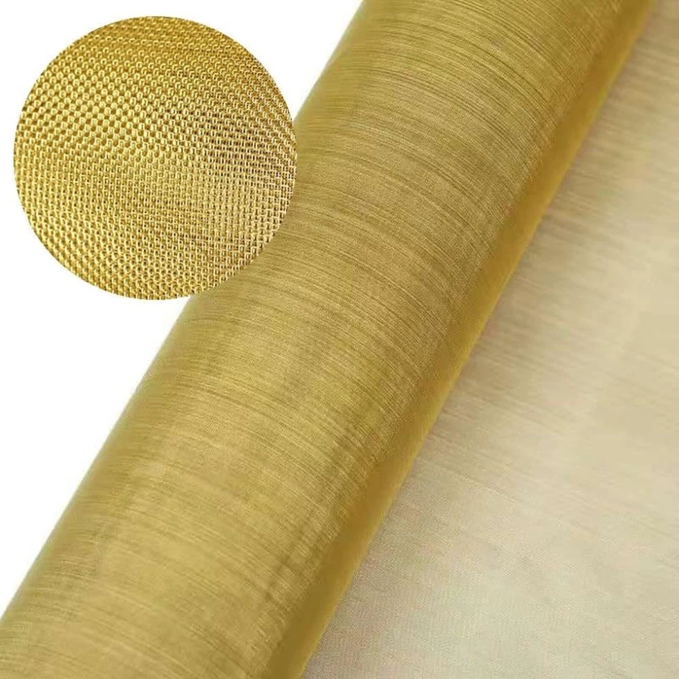 Accurate Mesh Count Smooth Surface Brass Wire Woven Filter Cloth