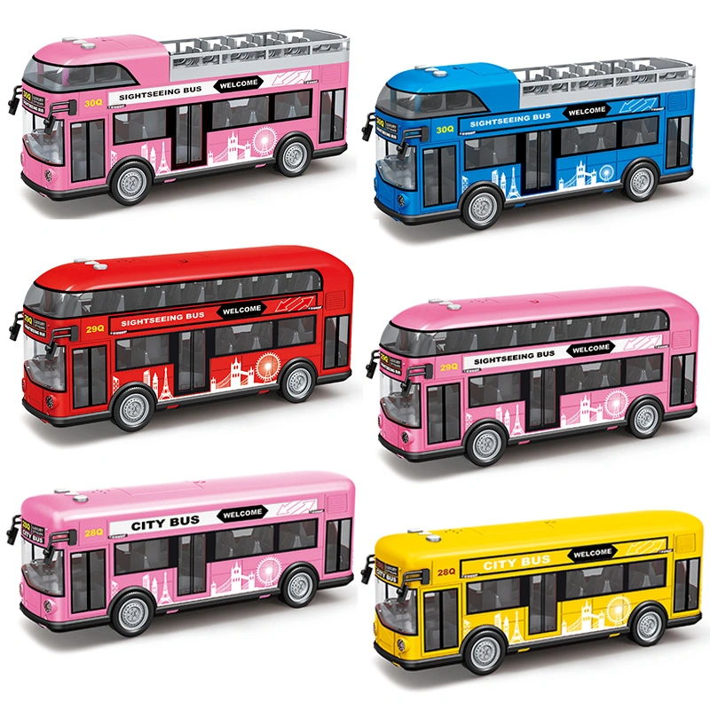 Puxa o carro plástico brinquedos Crianças carros coloridos carros Kids Bus Autocarro Consolidated Transit Mini Toy Vehicle School Bus para rapaz E meninas