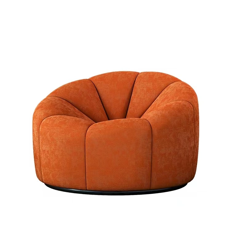 Teddy Velvet Pumpkin Single Sofa для небольших квартир Салон красоты Магазин одежды