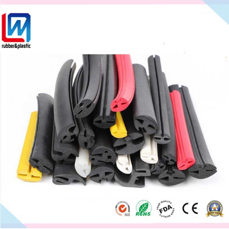 Black Hollow EPDM Plastic EPDM Rubber Seal Strip for Auto