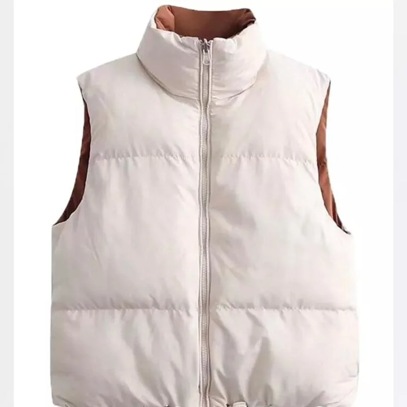 Os homens de moda de inverno suporte da Luva de Desgaste Externo de poliéster com Down Vest Zipper oculta a túnica de homens de Design de bolso