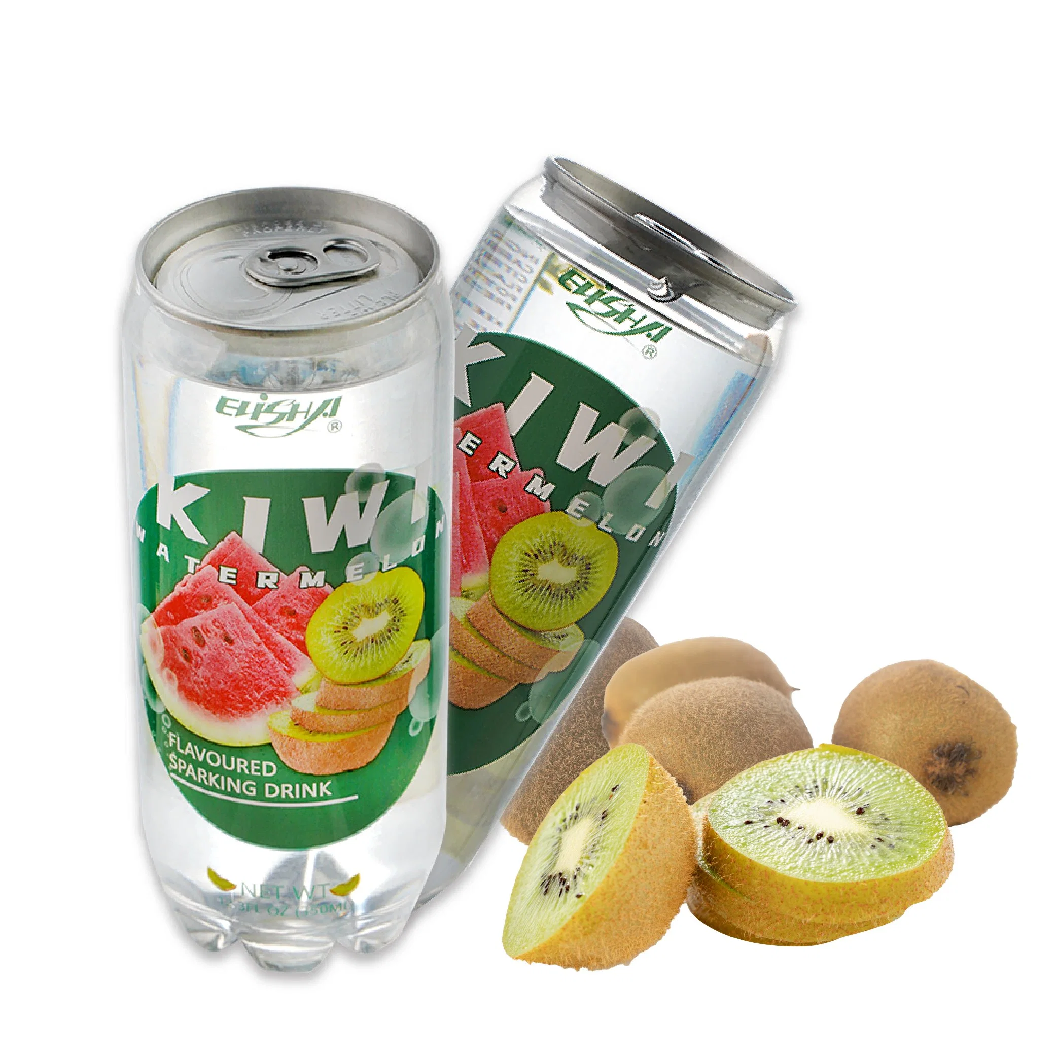 Transparent Fine Cans of Fruit-Flavored Soft Drinks