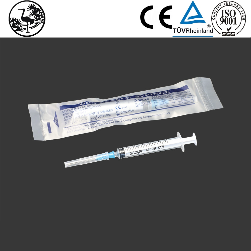 3ml Disposable Syringe for Injection for Single Use Medical Supplies