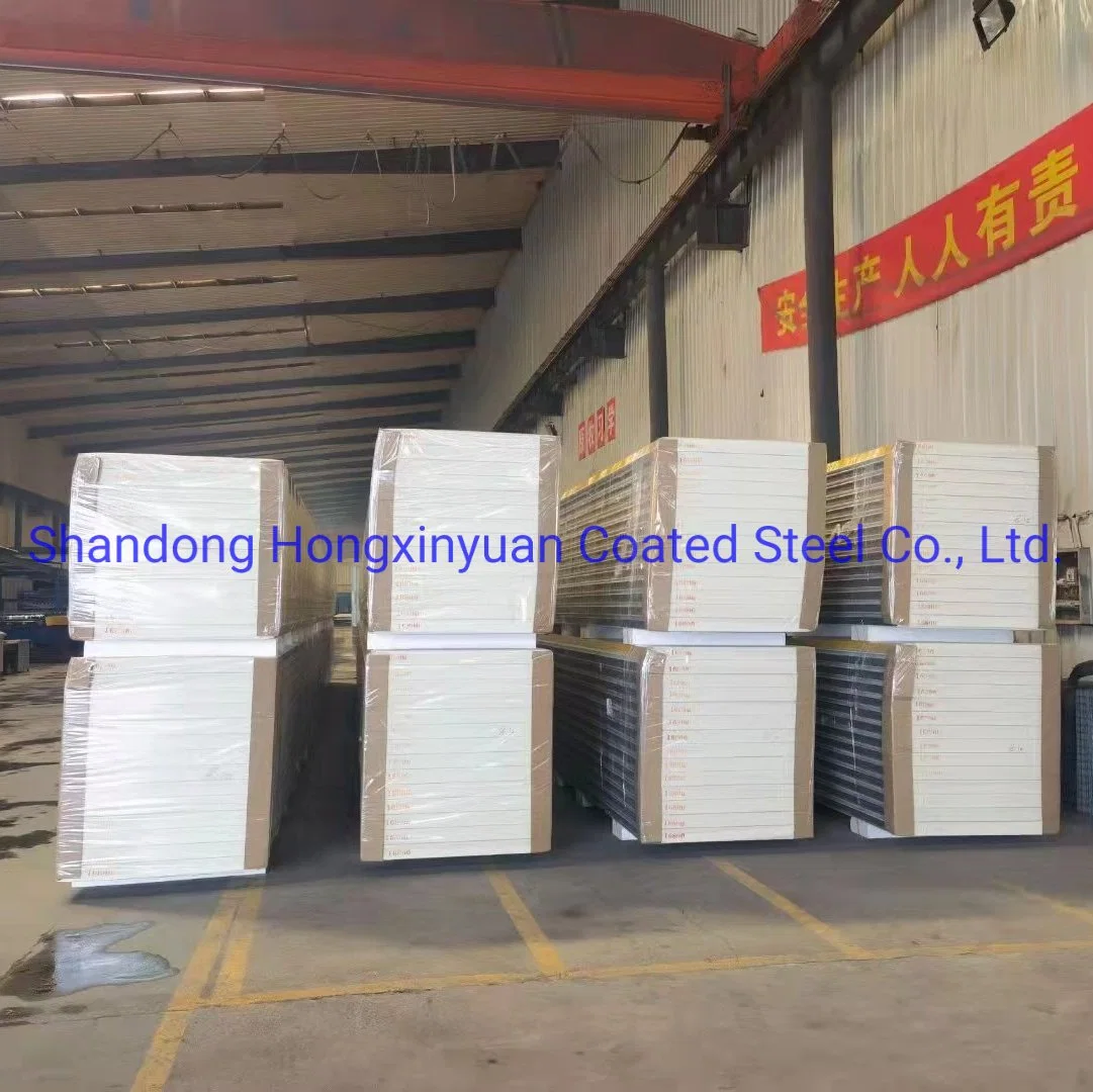 Modern Prefabricated Modular Houses PU/PIR Composite Sandwich Wall Panel