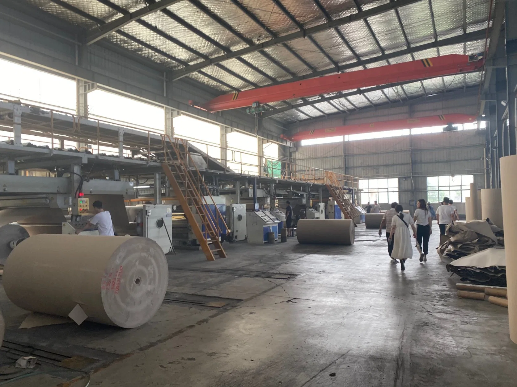 Recycled Material Semi-Automatic Kraft Paper Recycling Machine Cardboard Production Line