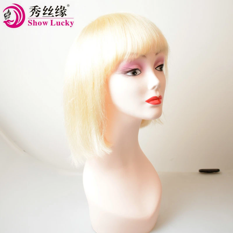 Fashionable Style Blonde Cuticle Hold 613# Bob Wig Virgin Brazilian Human Hair Short Straight Bob Wigs Brazilian Hair Products