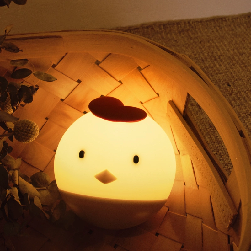 Round Chicken Remote Control Silicone Night Light Other Indoor Lighting