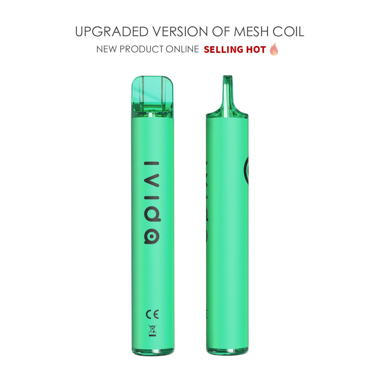 Sistema todo en uno 600 Puff 25 sabores 2ml E jugo líquido intensidad de la nicotina: 20mg/ml (2%) Mesh Coil Draw Activated Mtl Vaping System producto VAPE en forma de pluma