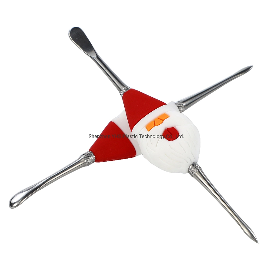 Santa Claus DAB Tool Christmas Holiday Smoking Accessories Cigarette Stainless Steel DAB Tool