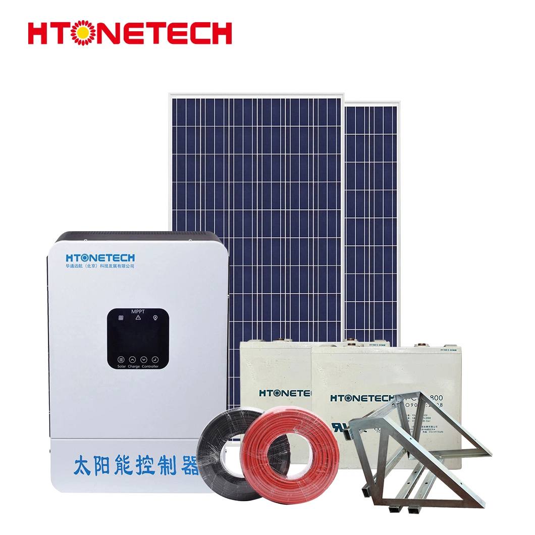 Htonetech 10kVA off Grid Solar System Suppliers China 5kw 143kw Sistema de energía solar de reserva de batería con controlador de bomba de agua solar