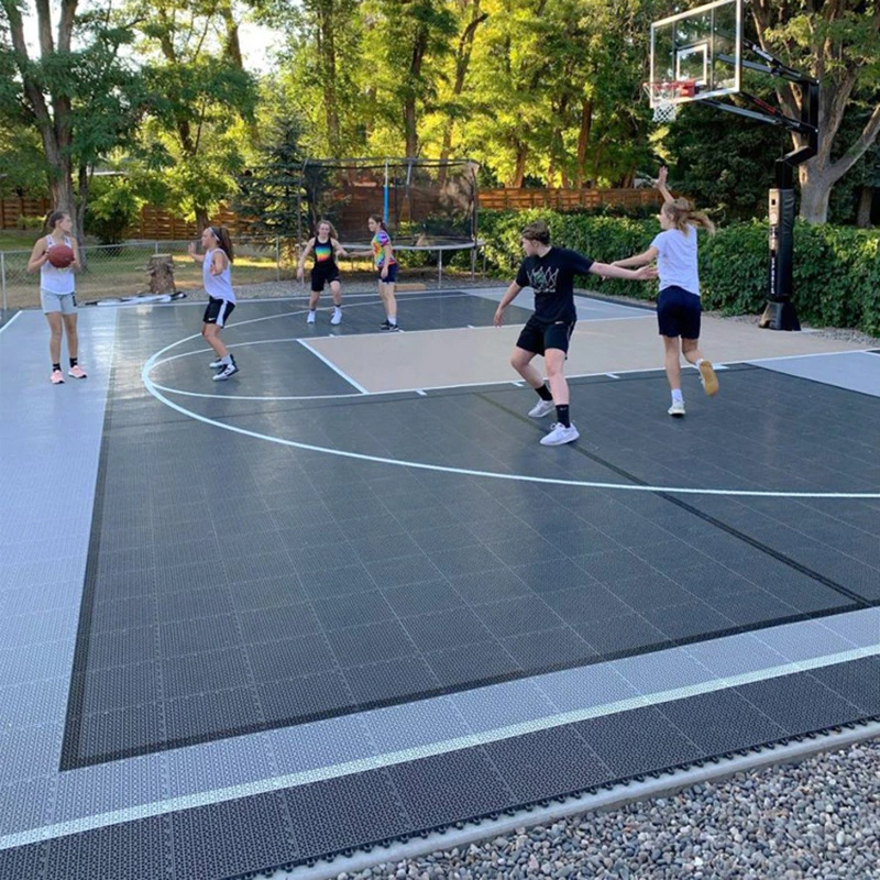 Fiba Approved Removable PP Interlocking Grid Outdoor Sports Flooring for 3X3 Basketball Court