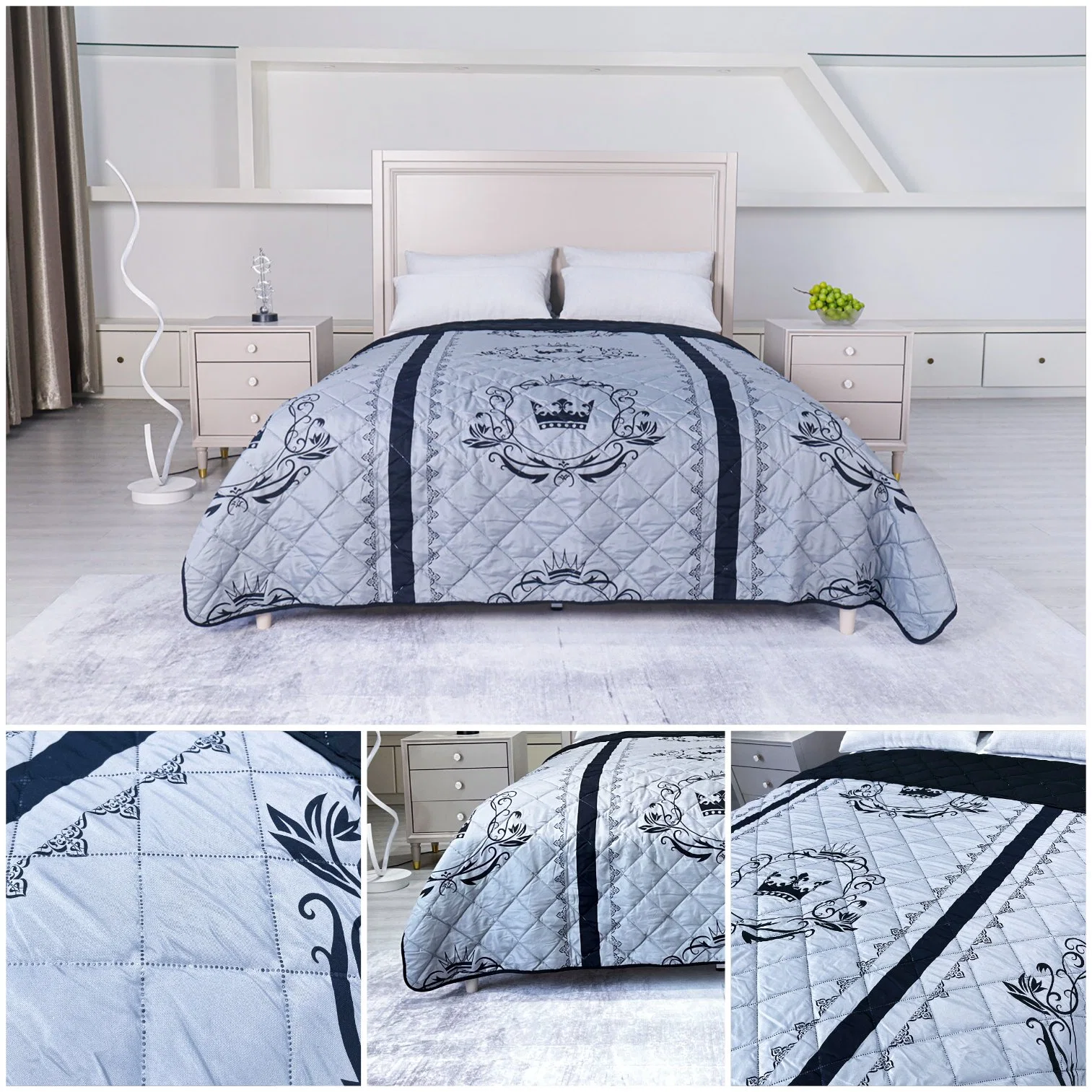 Woven Cheap Price Ultrasonic Embossed Manufacturer Wholesale/Supplier Wing Printed Quilt