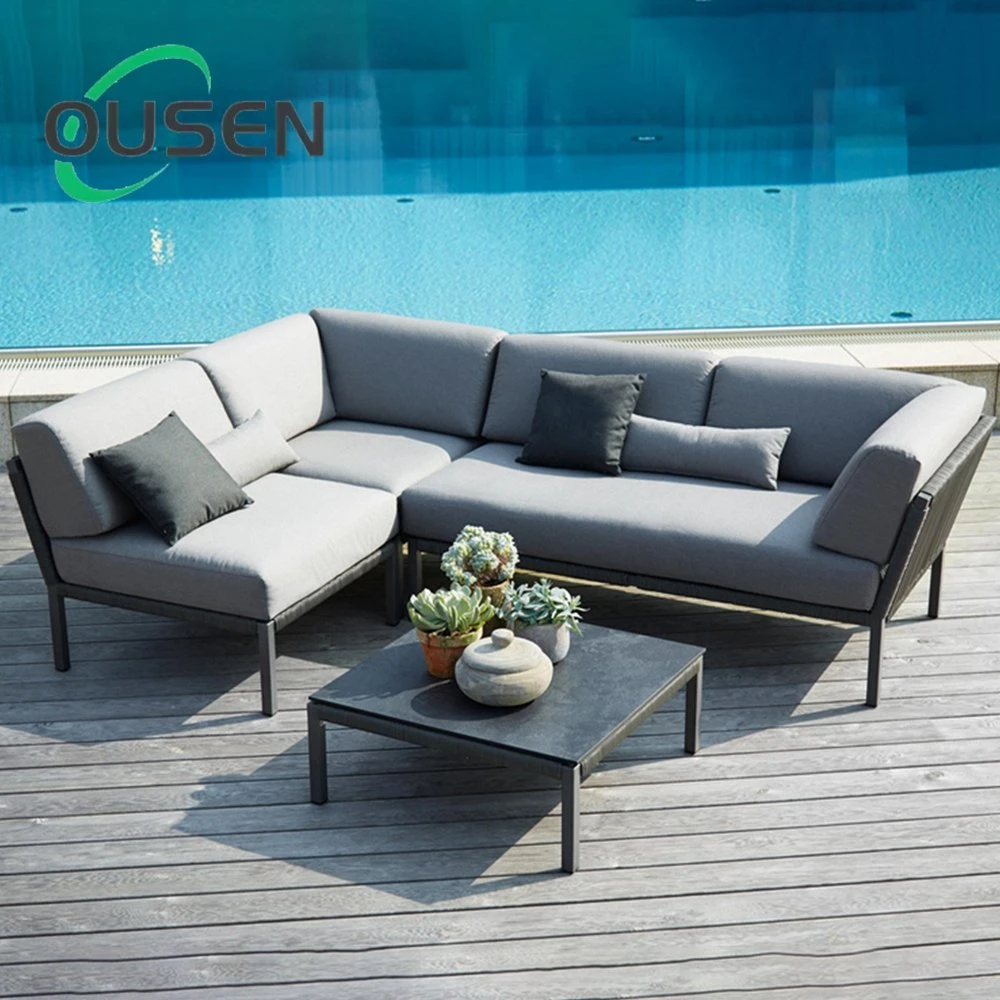 Outdoor Leisure Wicker Sofa Day Bed Furniture Rattan Lounge Set Garden