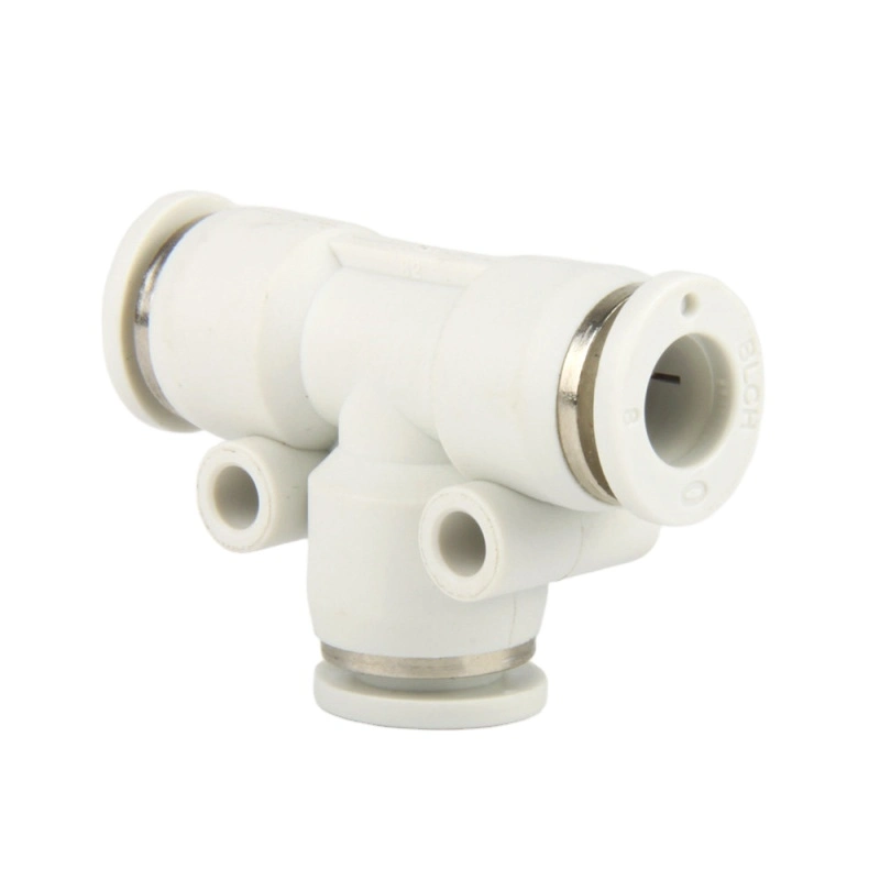 Best Selling Factory Products White Plastic Fitting Lsa Pipe Line Valve Pipe Connector Pneumatic Fitting