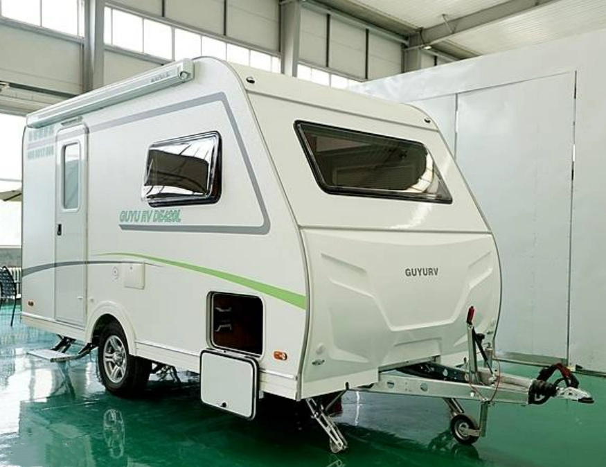 2022 Nouvelle Fiberglass Mobile Caravans remorque de camping avec douche et Toilettes