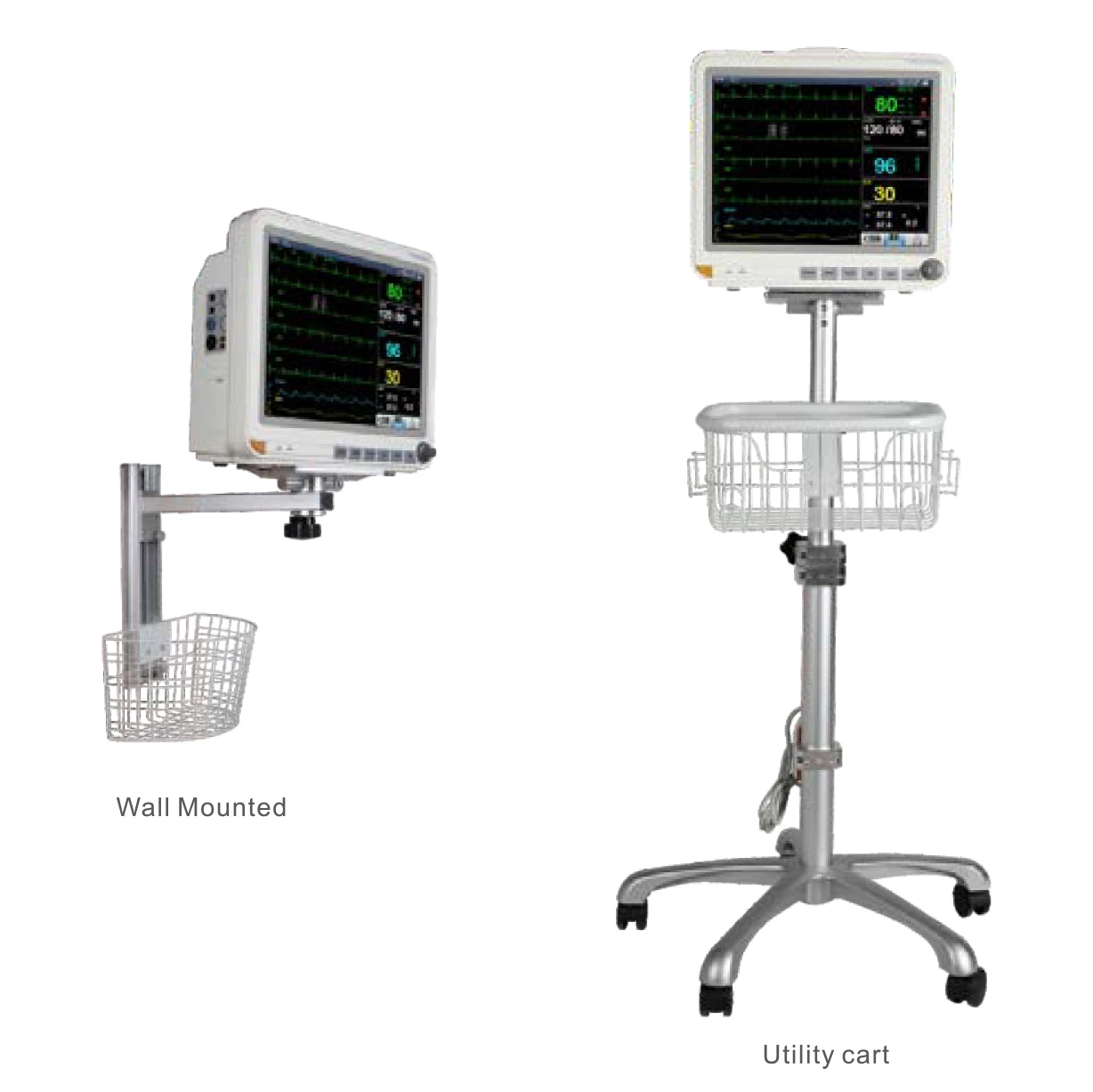 Hm-8000h 15 Inch Medical Portable Multi-Parameter Patient Monitor Machine