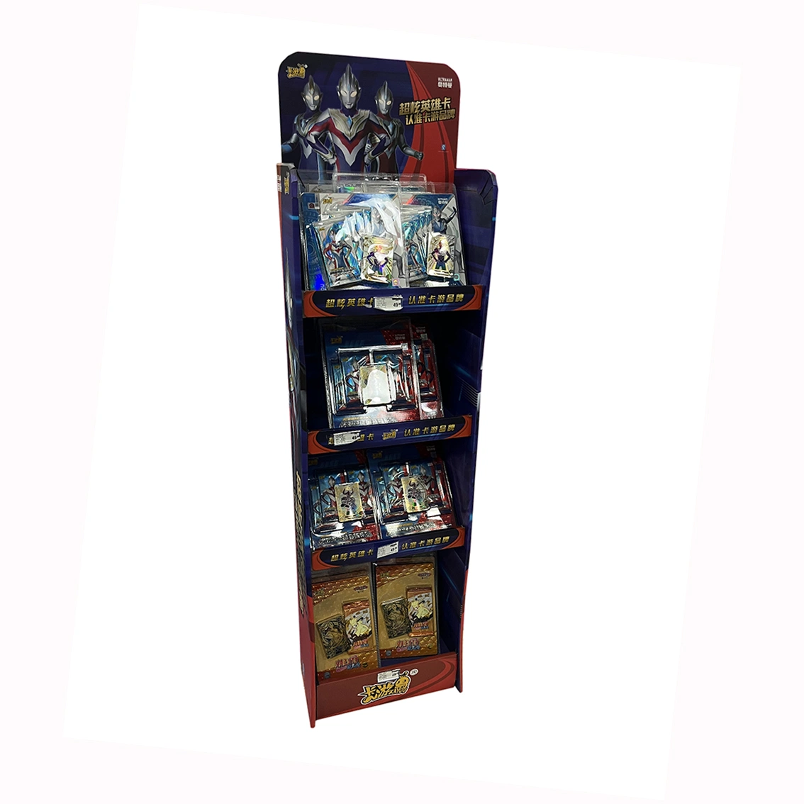 Floor Customized Paper Cardboard Advertising Cards Display Stands