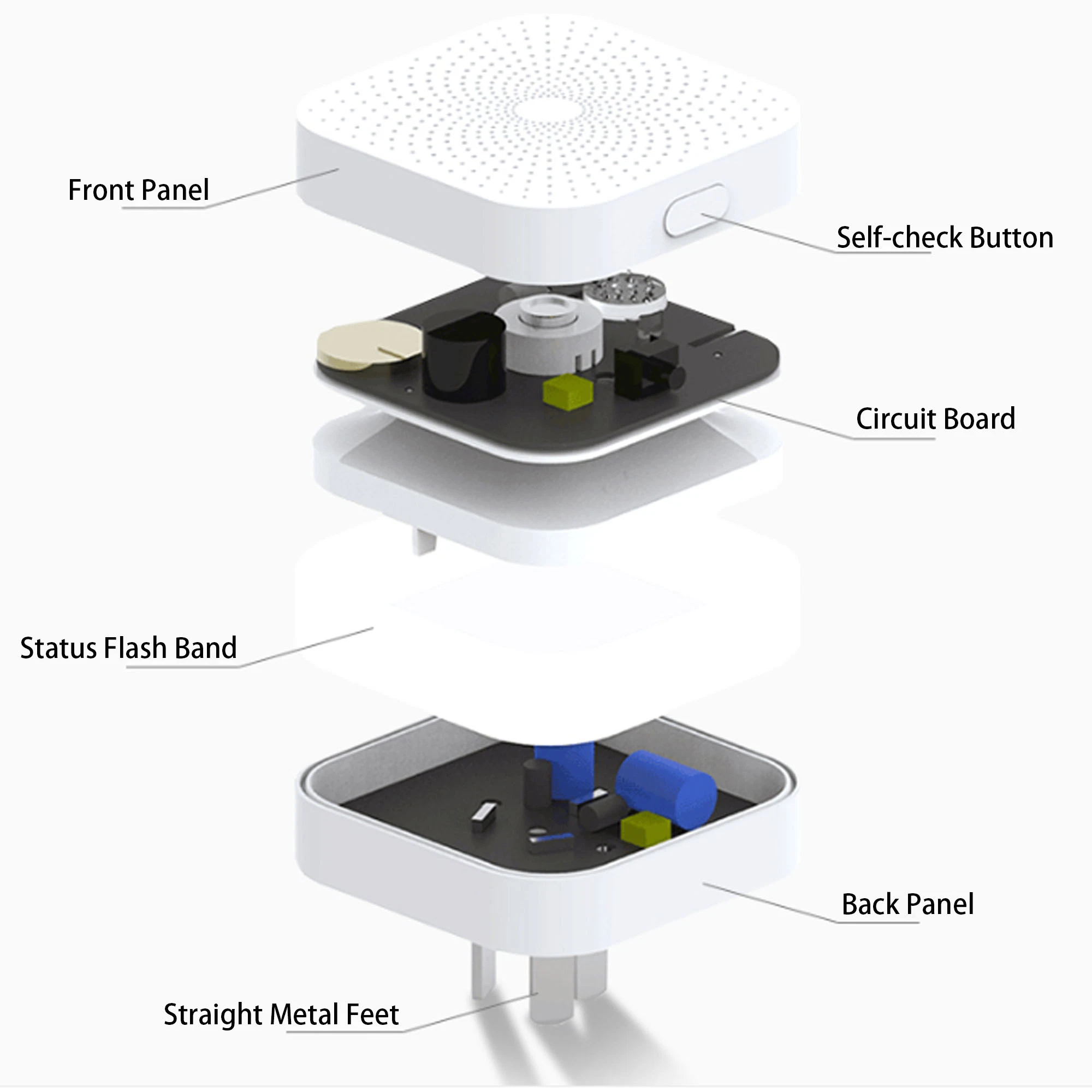 Novo design Detector de fumo sem fios CH4/LPG/CH4 para a escola do restaurante de casa