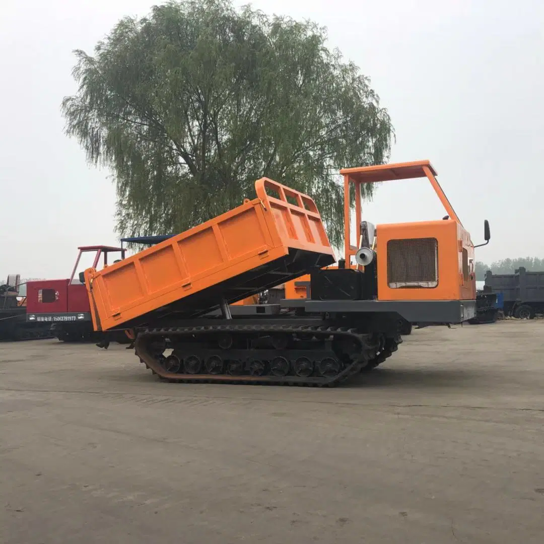 Td-10 3-10 Ton esteira de borracha do veículo de transporte Tratores de Esteiras Dumper Truck para a agricultura