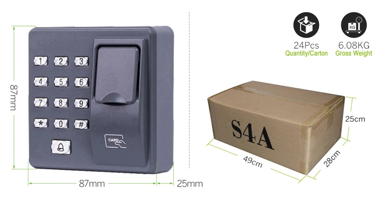 La RFID 125kHz Mot de passe d'empreintes digitales autonome clavier Smart Card Reader