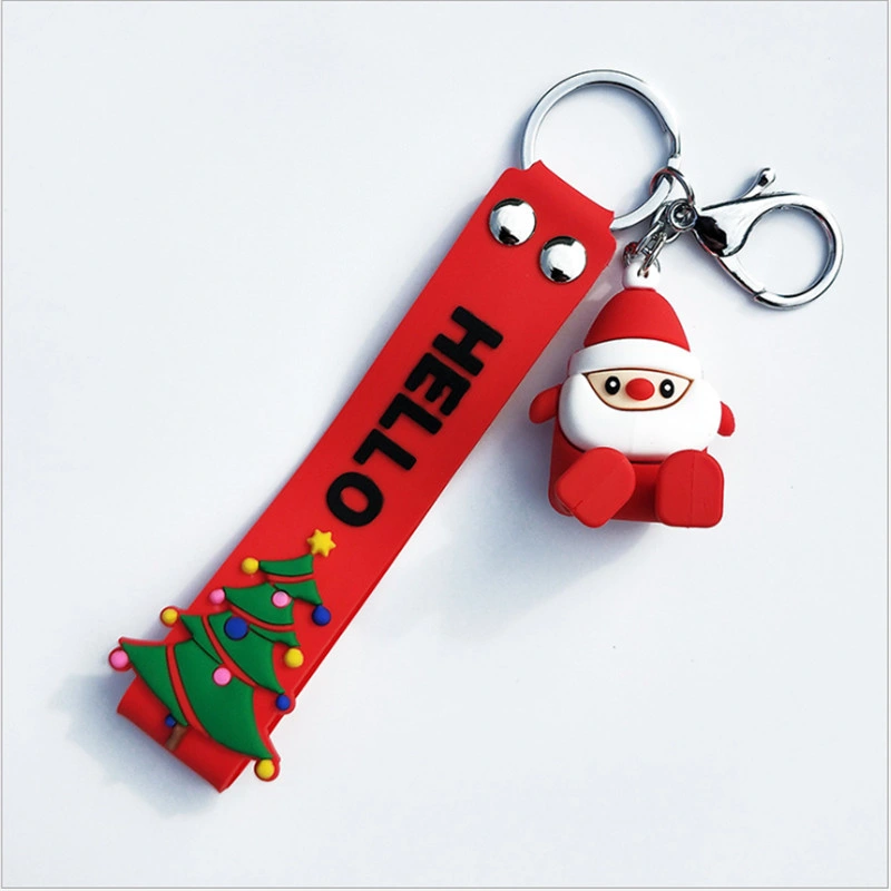 Promotion Gifts Custom 3D Soft PVC Key Chain Key Chain Soft Silicone Rubber Key Chains Christmas Gift