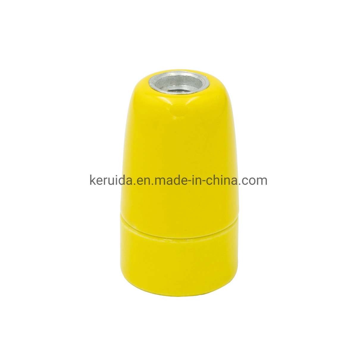 Yellow Porcelain E14 Light Holder