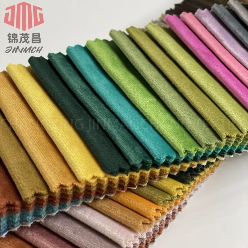 Factory Knitting Fabric 100% Polyester Holland Velvet Dyeing 240GSM/300cm Fabric for Sofa Lounger Chair Furniture