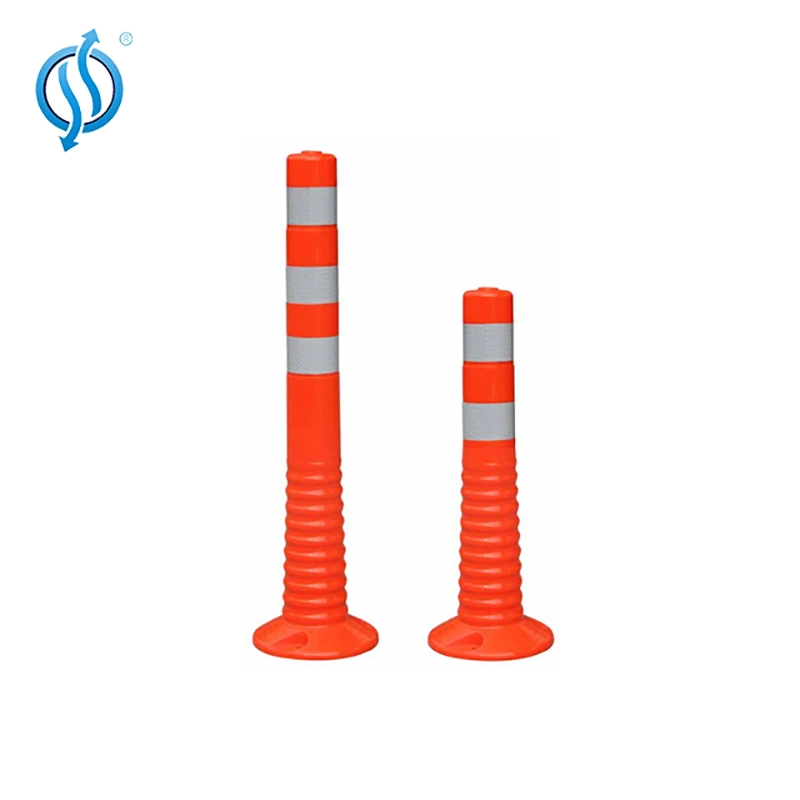 Manufacture Cheap PE PU Warning Post Traffic Safety Warning Bollard Plastic Warning Pole Post