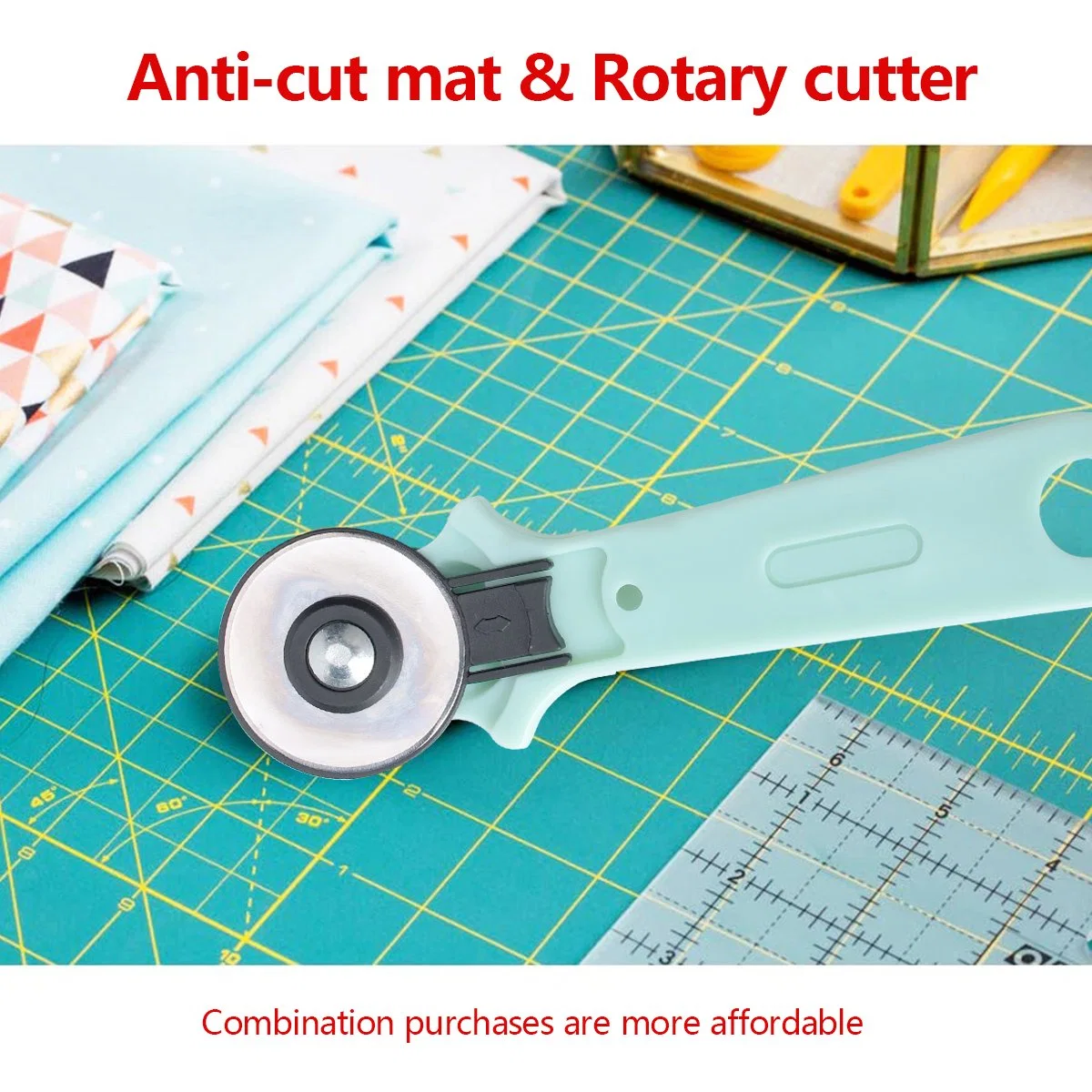 Tailor Set for Sale Sewing Tool with 45mm Rotary Cutter with Self-Healing Cutting Mat