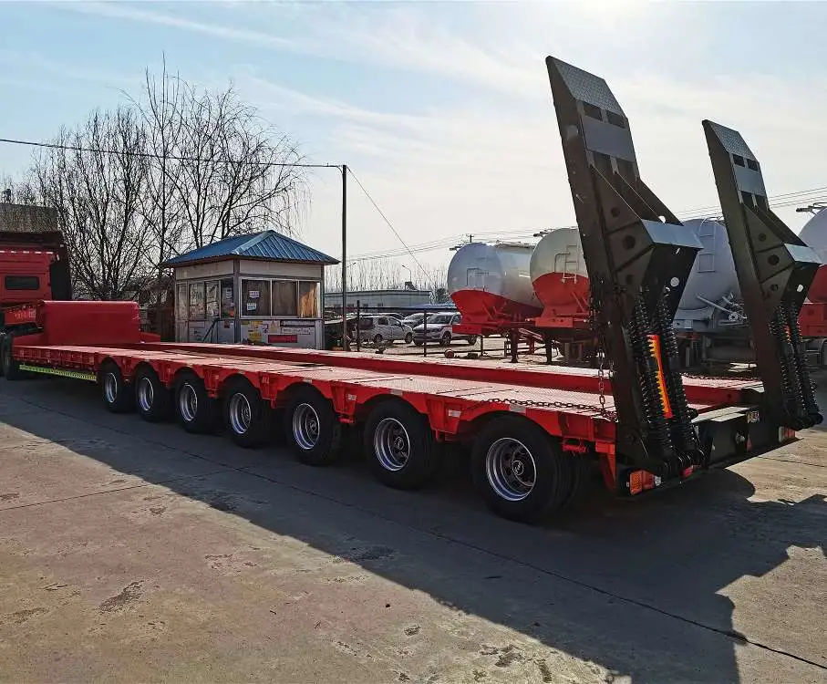 Und Tiefbett Semi Truck Lowboy Anhänger