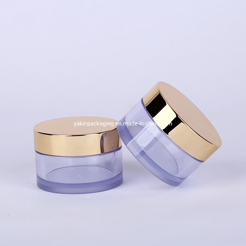 Round as Single Wall 50g Cosmetic Bottle with Gold Cap