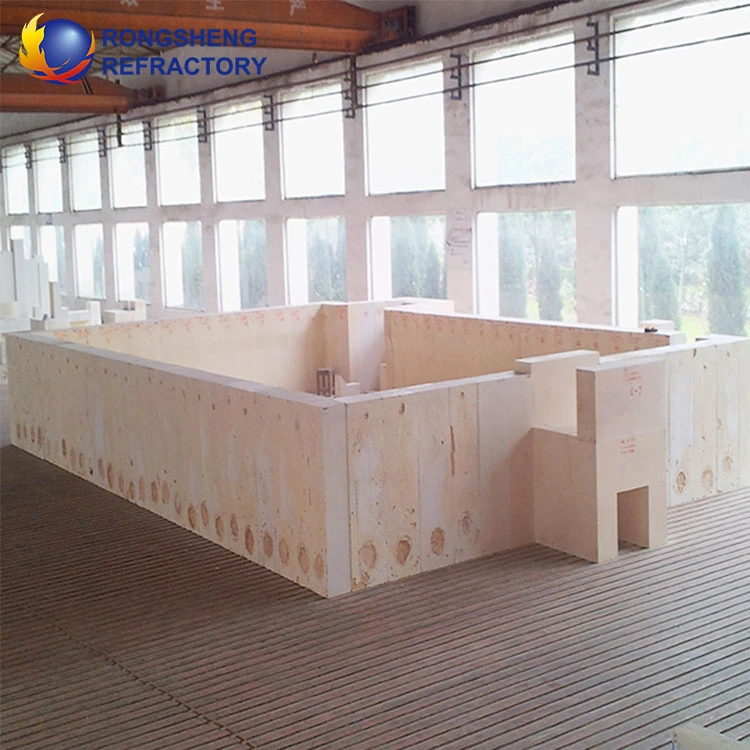 Fused Cast Zirconia Corundum Refractory Brick Azs Block for Floating Glass Furnace Kiln Float Table Melting