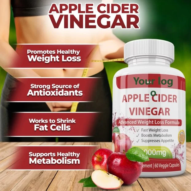 OEM Organic Supplement Vitamins Slimming Weight Loss Apple Cider Vinegar Capsules