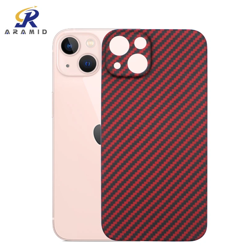 Großhandel in Kevlar Handy-Tasche geeignet für iPhone13 Mini Handy Schwarz Rot Fine Hole Kamera Hot Verkauf Gut Hochwertige Stoßfeste Handyhülle