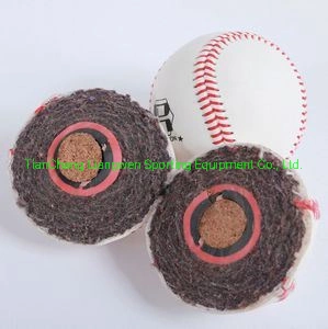 9" Cushioned Core Center Cowhide Leather 30% Wool Wings Baseball (BB-30C)