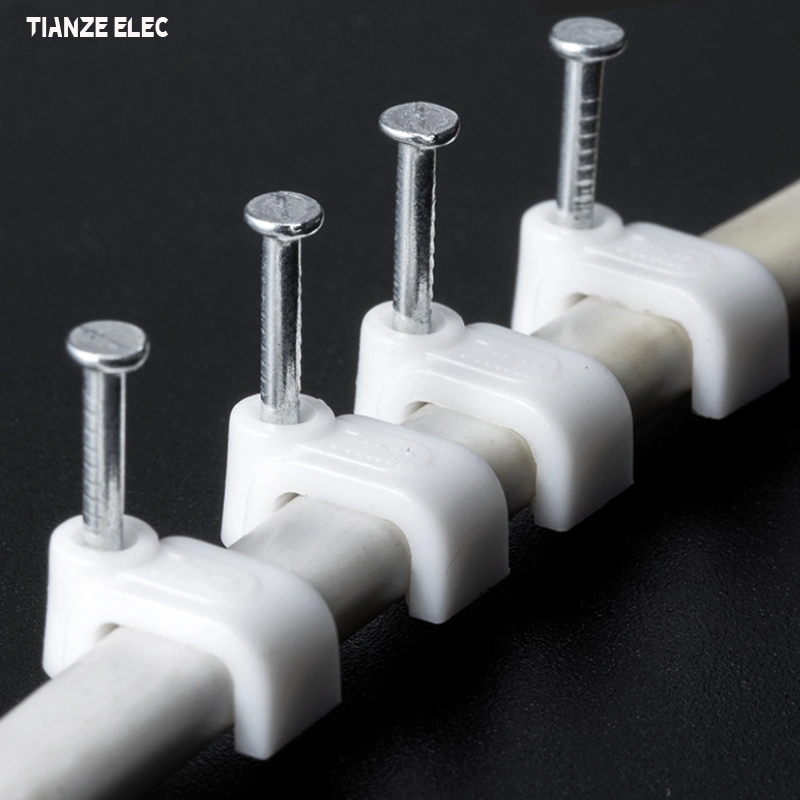 Tipo de plaza de la plana o de tipo 4mm-16mm Cable Nail clips