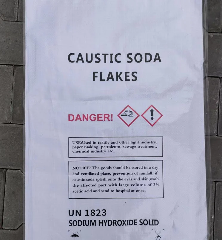 99% pureza mínima Alkali Sal inorgânico soda cáustica flocos hidróxido de sódio CAS: 1310-73-2