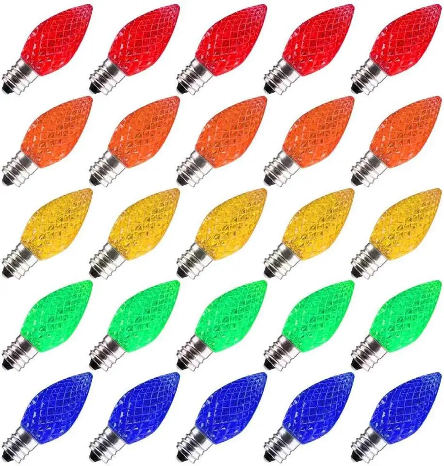 Fraise de couleur personnalisés Multi C9 LED lampe de feu de guirlandes de Noël