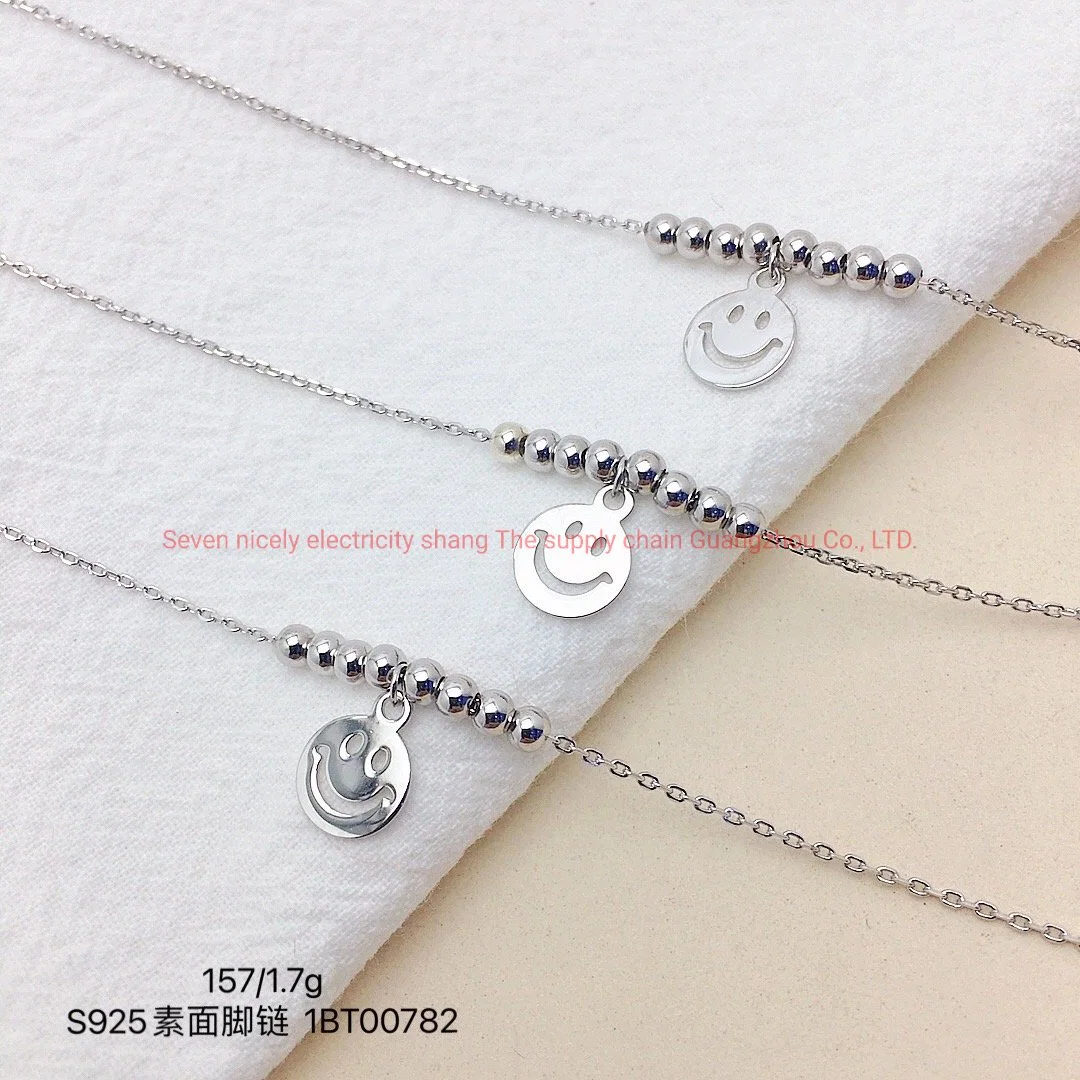 OEM Custom 925 Silver Fashion Jewelry CZ Wholesale/Supplier Jewellery Anklet