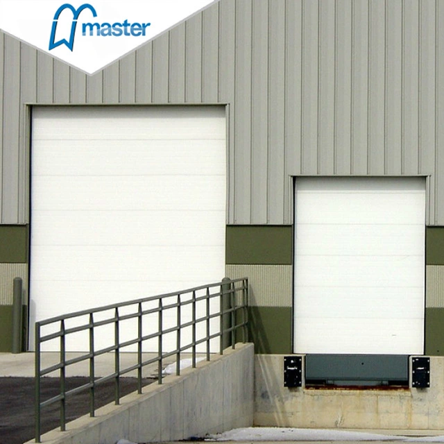 Automatic Fireproof Steel Overhead Sectional Industrial Doors with Windows