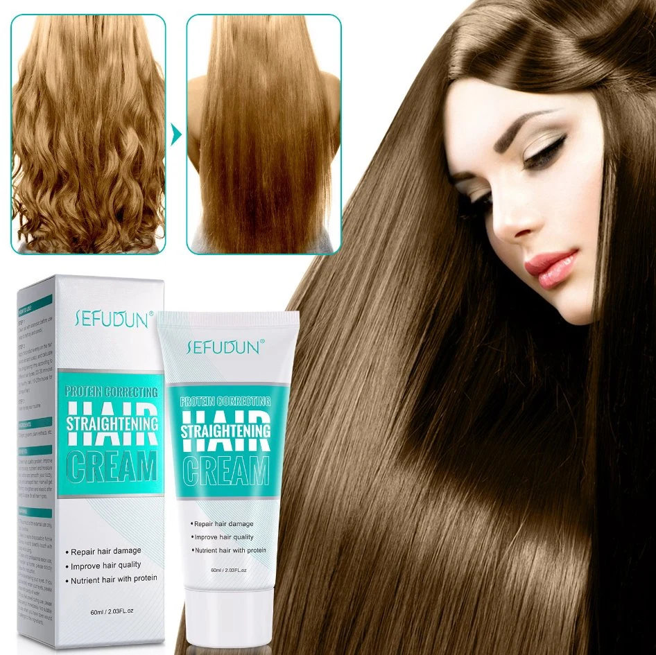 Salon 60g Reparación daño del cabello suave Keratina Corrección de proteínas Crema para el pelo alisado