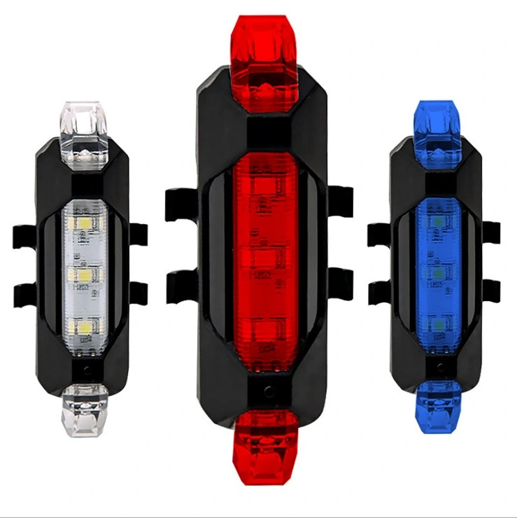 Ipx-4 Waterproof 15 Lumen USB Rechargeable Bike Rear Light with 4 Mode