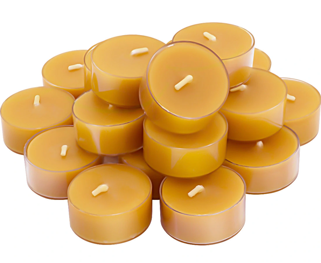 Wholesale/Supplier Cheap Home Decorative Non Toxic Eco Friendly Healthy Protection Custom Small Rustic Blessed Organic Natural Pure Beeswax Tea Lights Tealight Candles