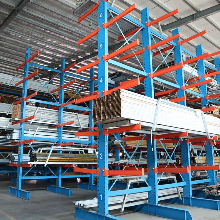 Long Service Life Single Sided Heavy Duty Cantilever Rack Systems Wall Shelf Storage