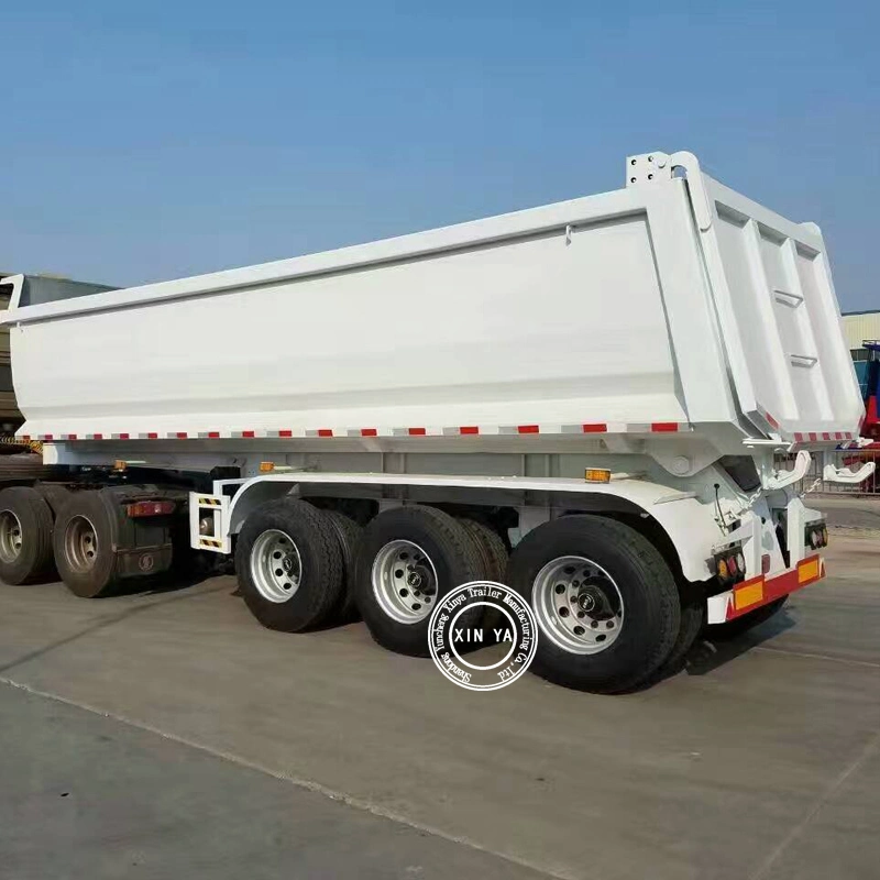 Eje 3 Volquete Tráiler 60 Ton Dump volcado eje semi tráiler 3 Tráiler 4 eje U tipo remolque basculante