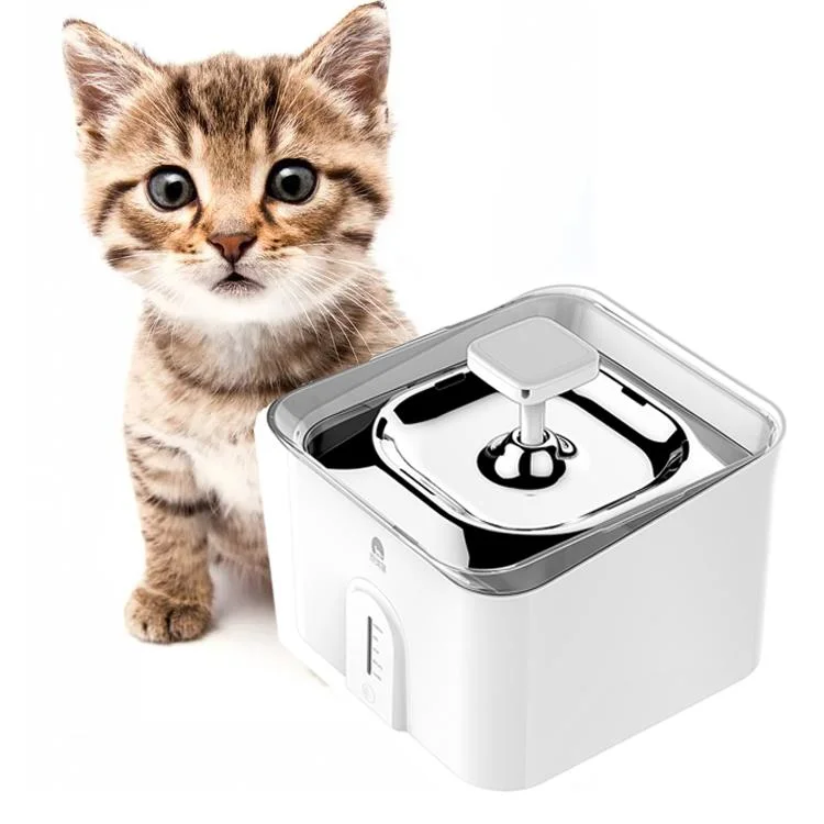 Дешевые 2.5L ПЭТ автоматической очистки воды Cat камеры из нержавеющей Стил питьевой воды фильтр с питанием от USB Cat и собака аксессуары