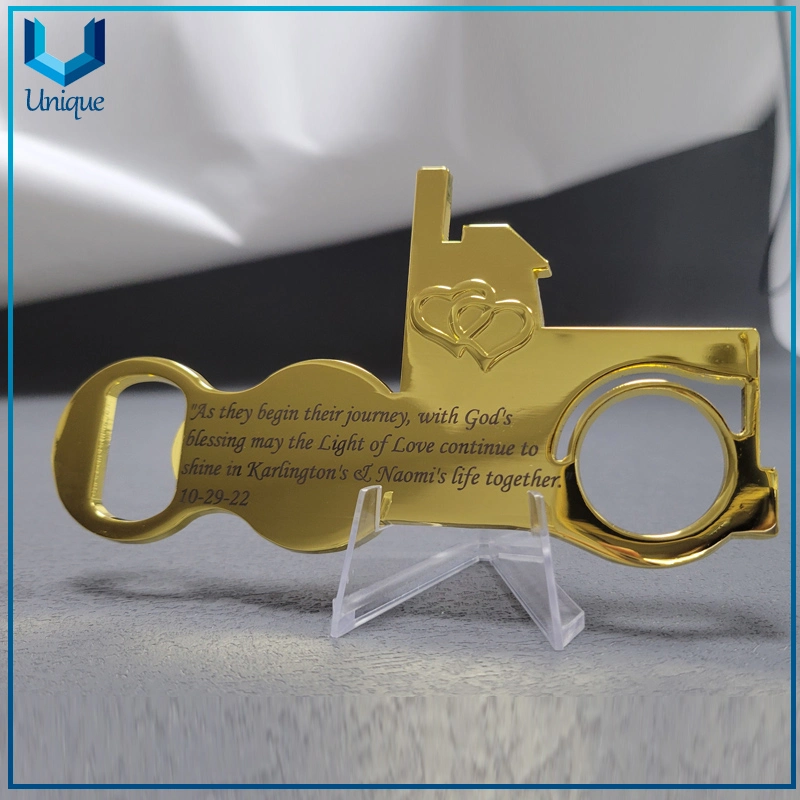 Custom Anniversary Wedding Souvenir Gift Metal Golf Bottle Opener, High quality/High cost performance  Zinc Alloy Bottle Opener