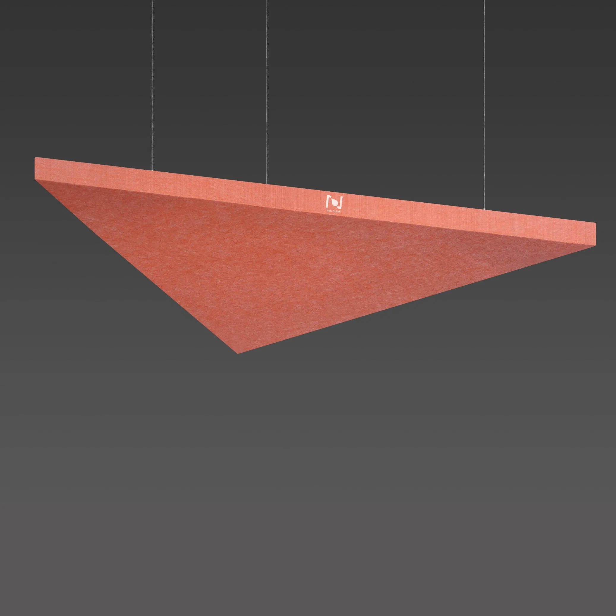 Forma triangular Colgante acústico techo Baffle Accesorios absorbentes de sonido