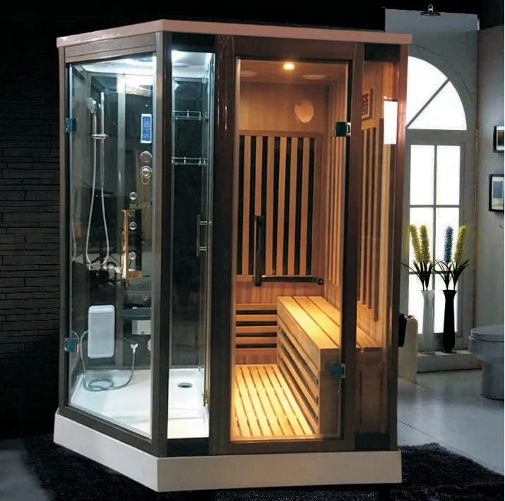 Sauna combos de cabine douche de vapeur et sauna infrarouge Type Squre