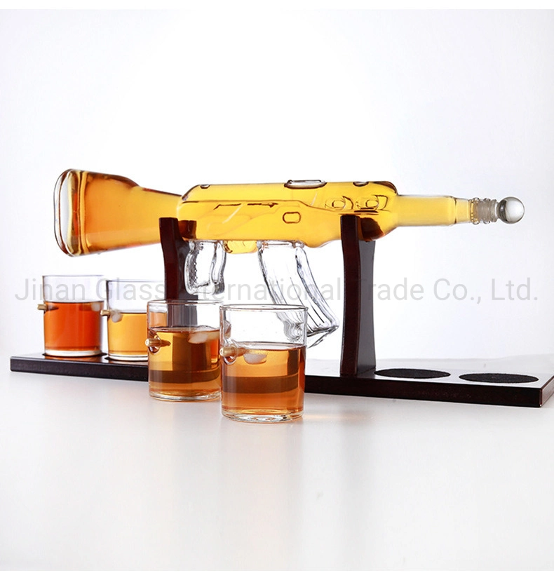 Elegant Gun Whisky Glass Wine Container Craft Wine Bottle